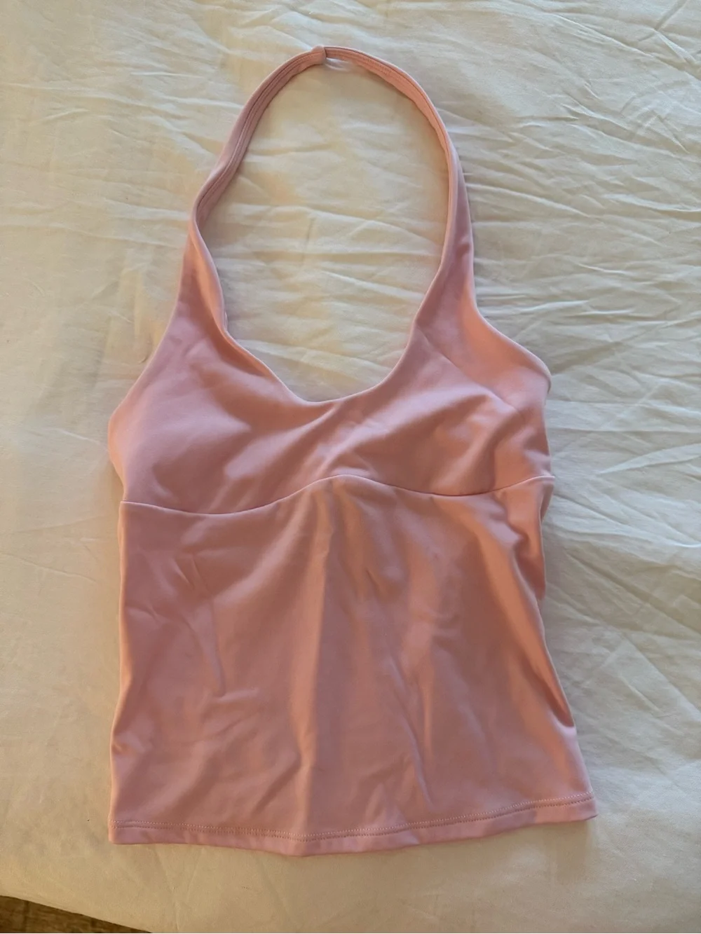 ALO pink marshmallow halter tank
